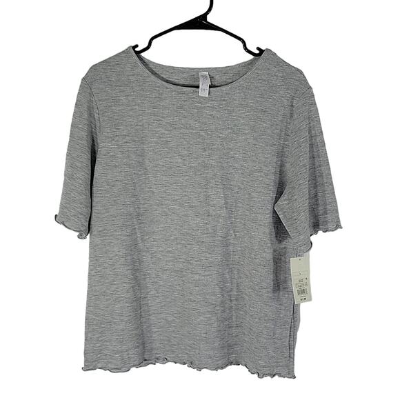Stars Above Crew Neck Top, Gray, Sz L, NWT - Picture 1 of 6